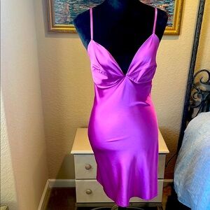 Elegant Purple Satin Slip Dress- Versace (tag cut out), size 6